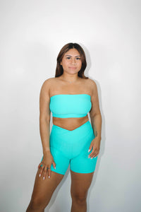 Sea Green Strapless Top