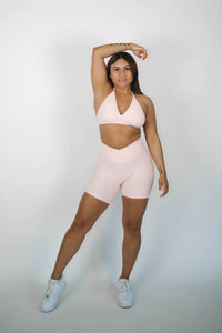 Peach Triangle Halter Top