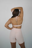 Peach Triangle Halter Top