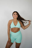 Mint Green Triangle Halter Top