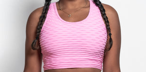 Pink Cropped Tank Top